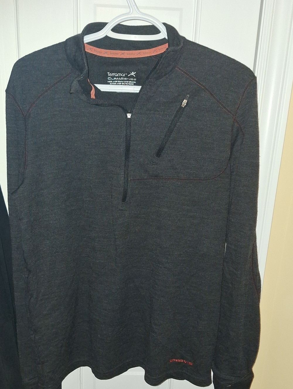 Terramar Men’s Charcoal Heather Half-Zip Pullover Sweater